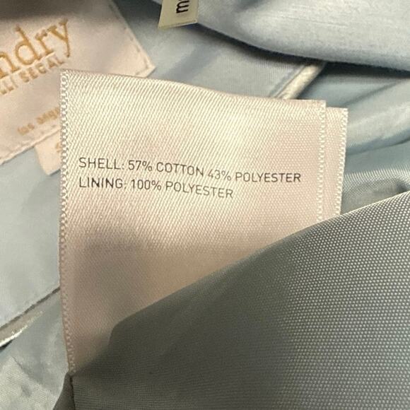 Laundry by Shelli Segal Light Blue Short Trench Coat Size Small Jacket Belted - Picture 8 of 8